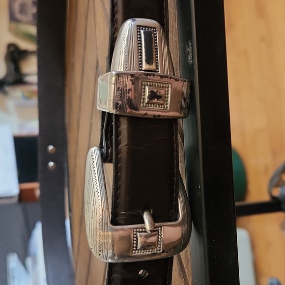 not sure Other - Black Leather Belt. Imperfections shown in the pictures.